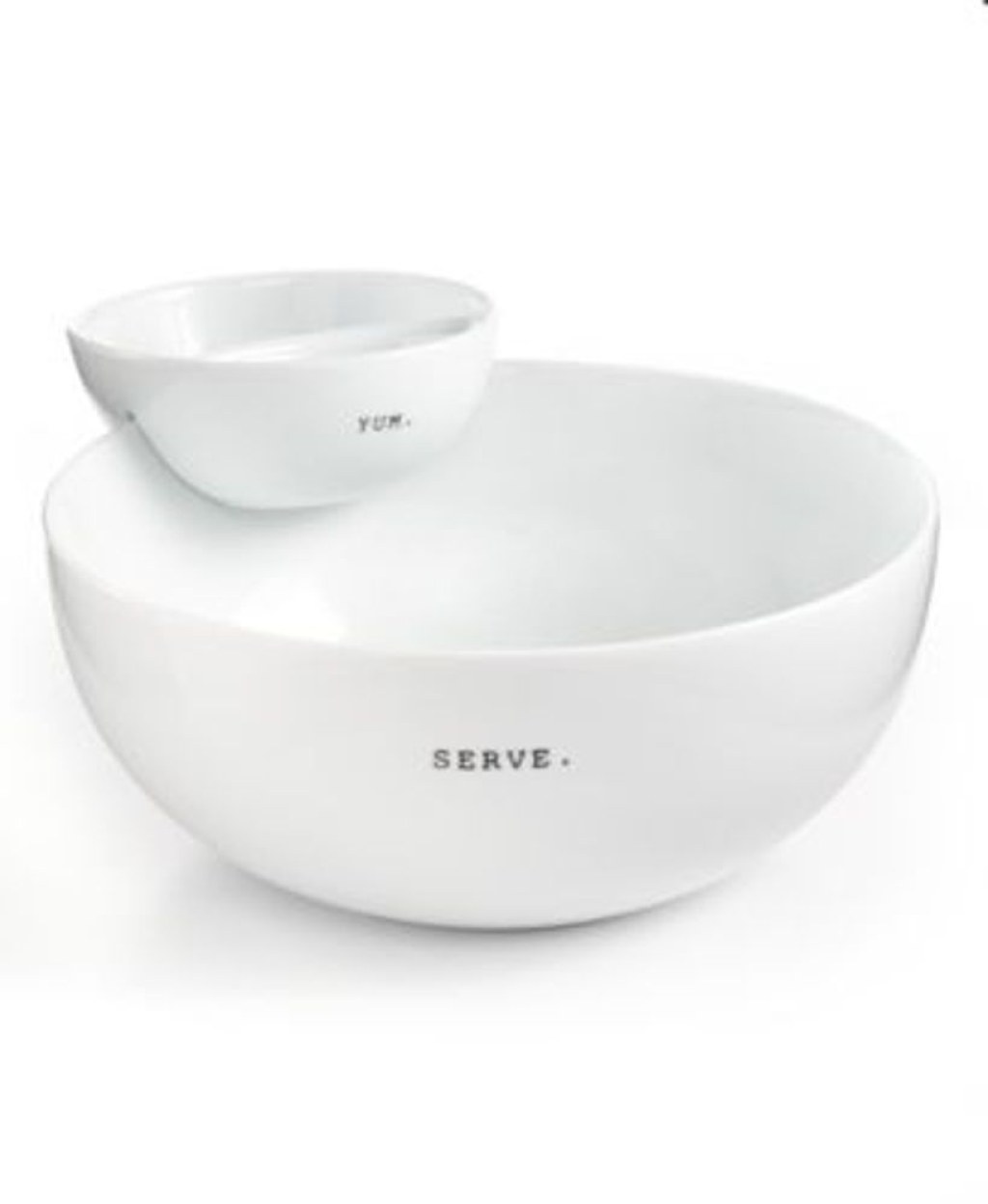 Picture of: The Cellar Whiteware Words Chip and Dip Set, Created for Macy’s